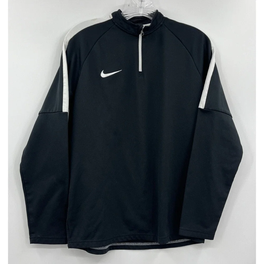 Nike Soccer Dri-Fit Academy Drill Black Half-Zip 839358-010 Youth Size XL